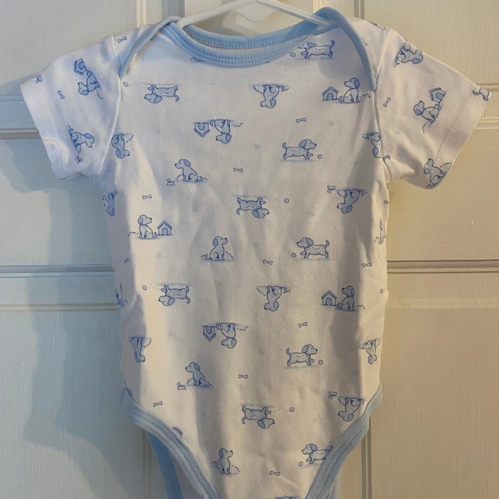 S/S Dog Print Onesie